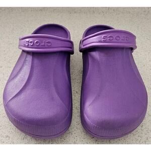 Women's Crocs Endeaver Aspen Purple No Holes Size 6 M 8W Slides Water Shoes